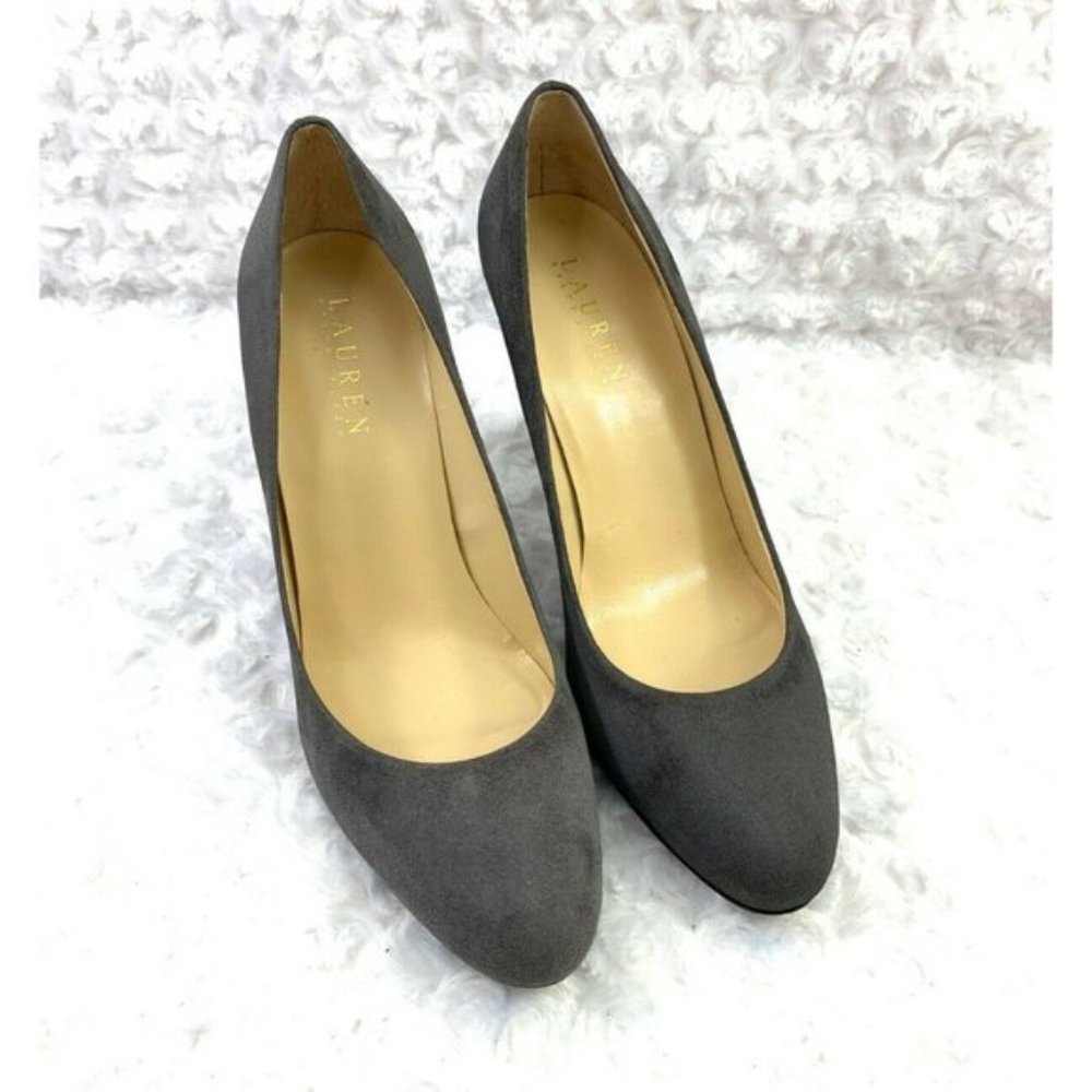 Ralph Lauren Charcoal Gray Heels